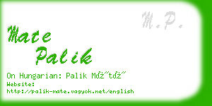 mate palik business card